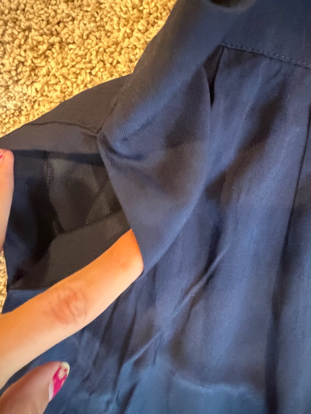 Jason Wu Navy Wide-Leg Dress pants - Picture 3 of 5